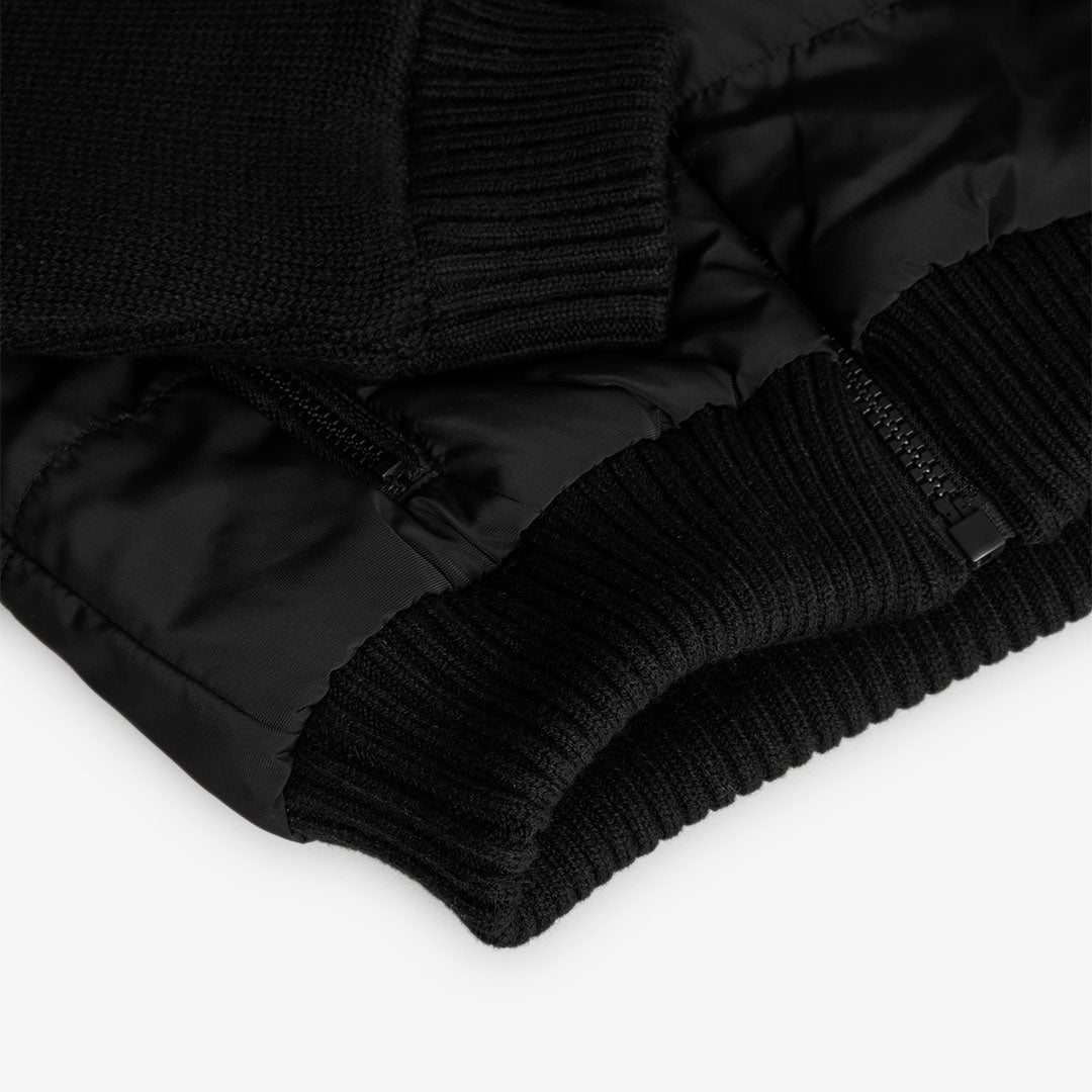 Chamarra tricot negra niño jr