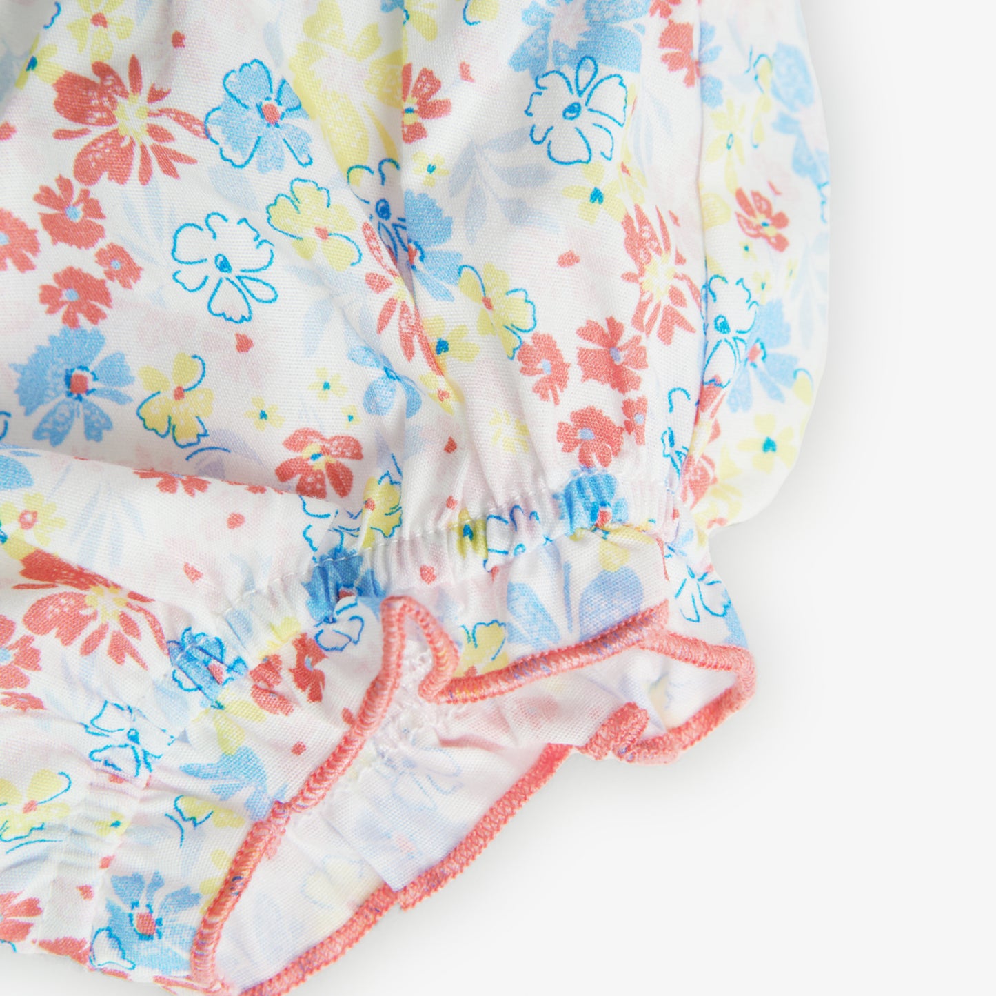 Vestido popelín floral bebé niña