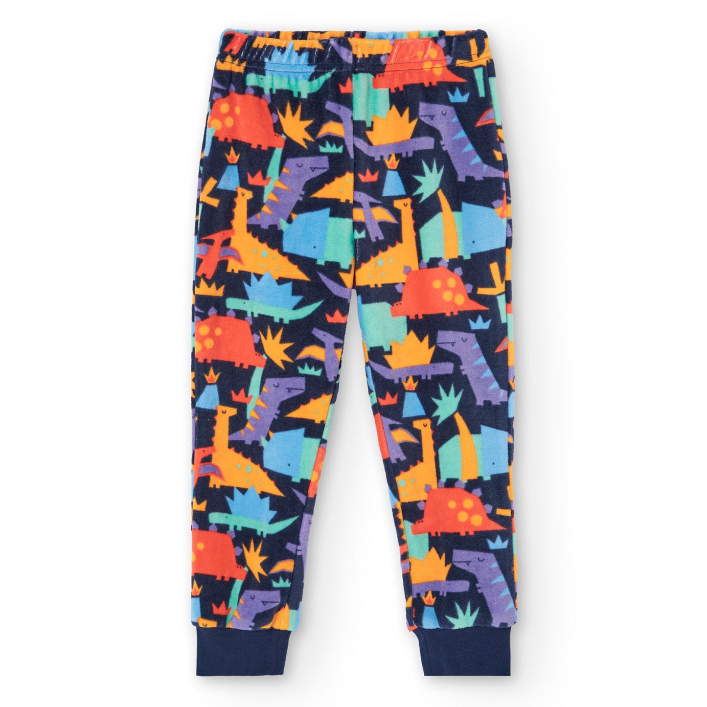 Pijama terciopelo estampado dino mini niño