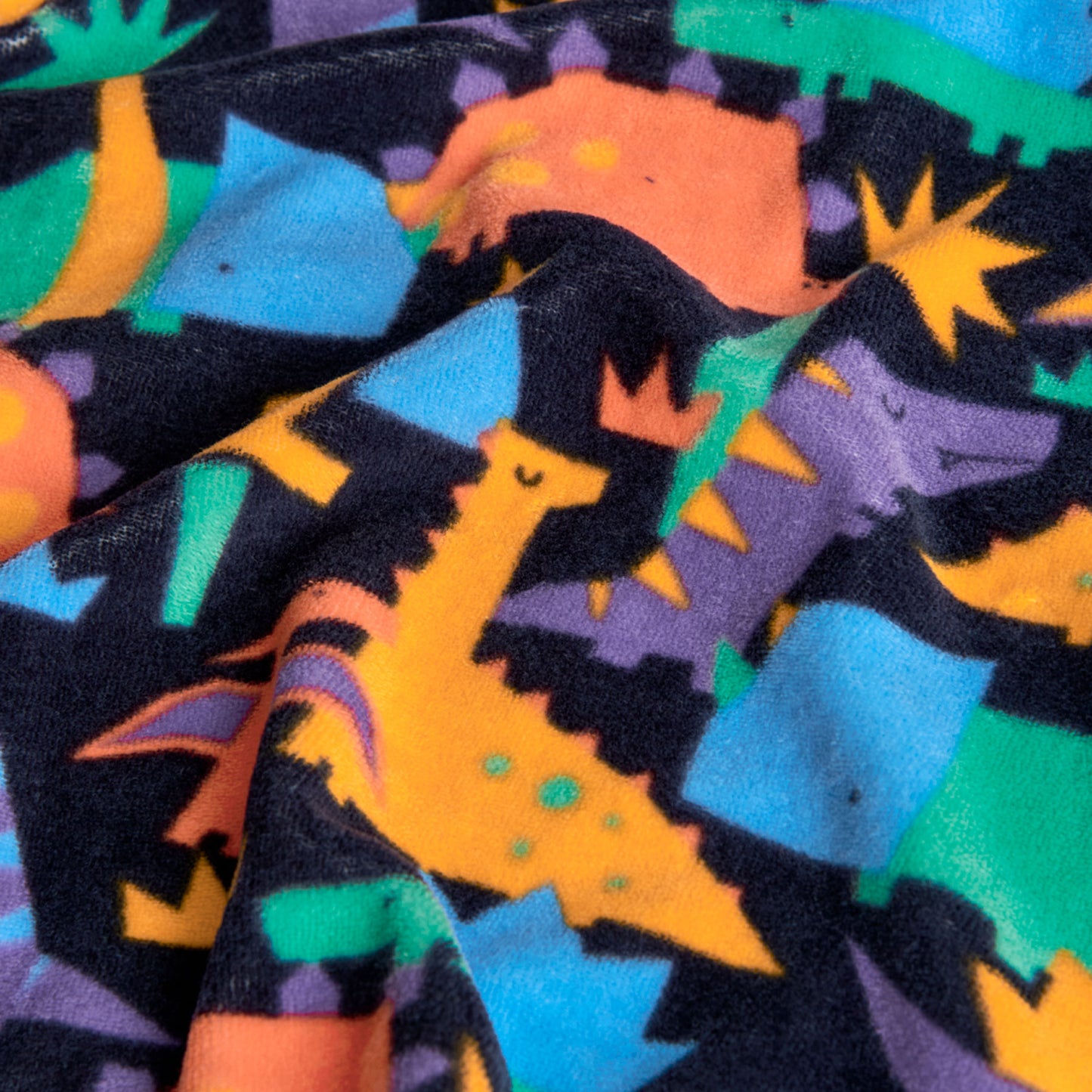 Pijama terciopelo estampado dino mini niño