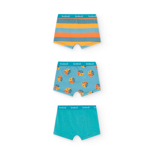 Pack 3 boxers dados mini niño