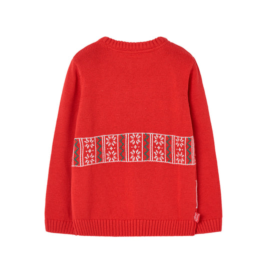 Suéter rojo navideño perrito unisex