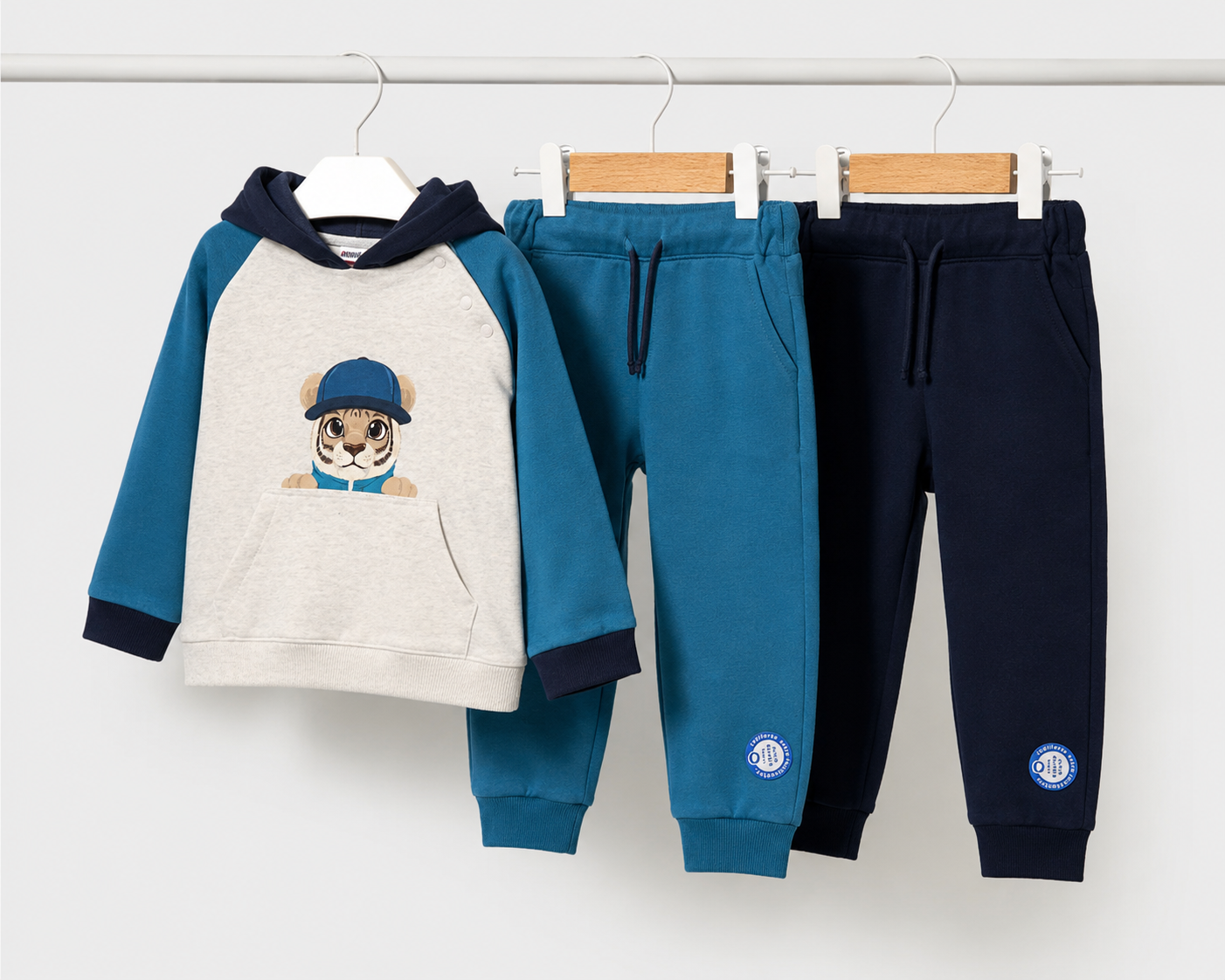 Conjunto de pants azul 3 piezas bebé niño