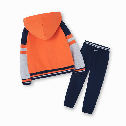Conjunto de pants felpa naranja Legend mini niño