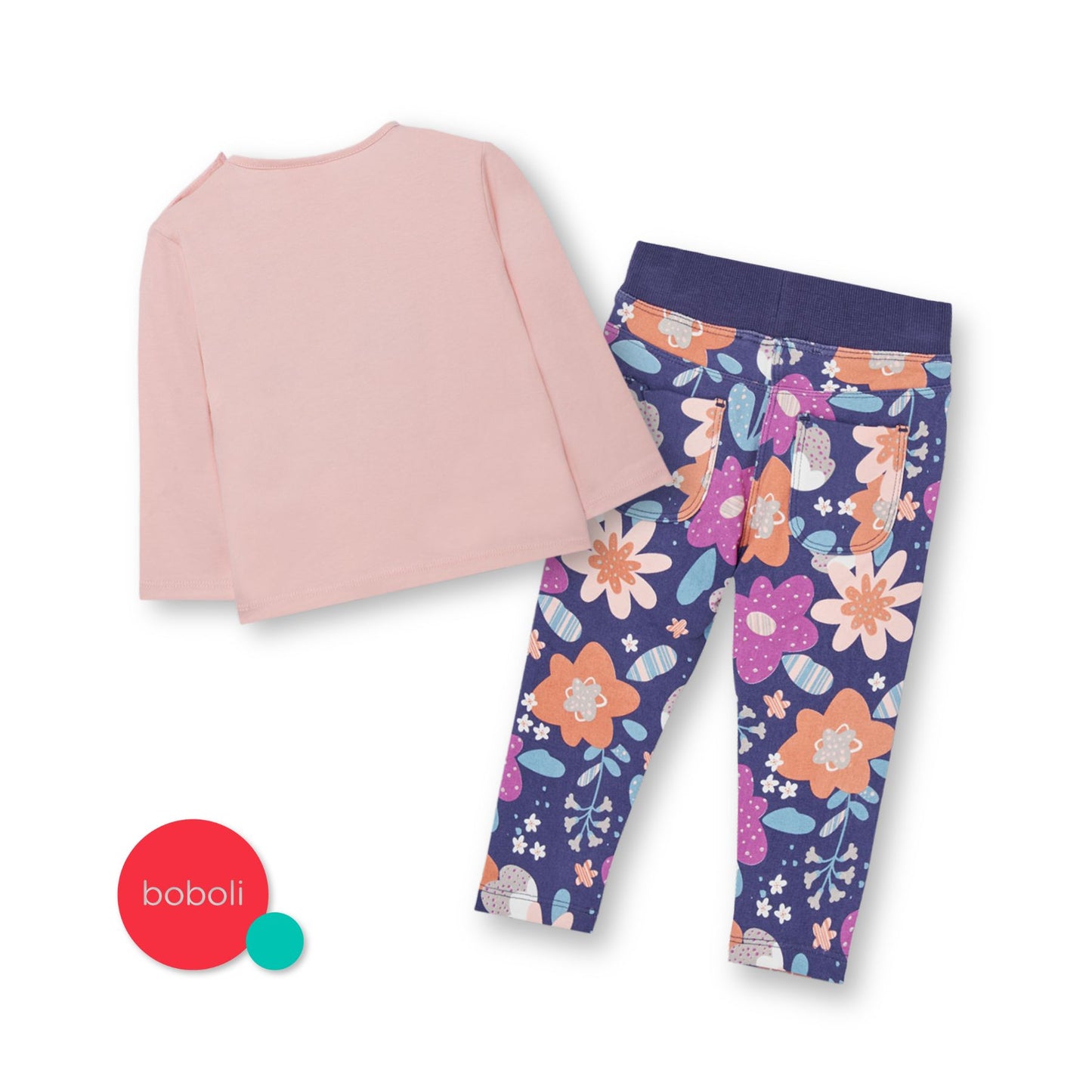 Conjunto lila blusa con patalón felpa mini niña