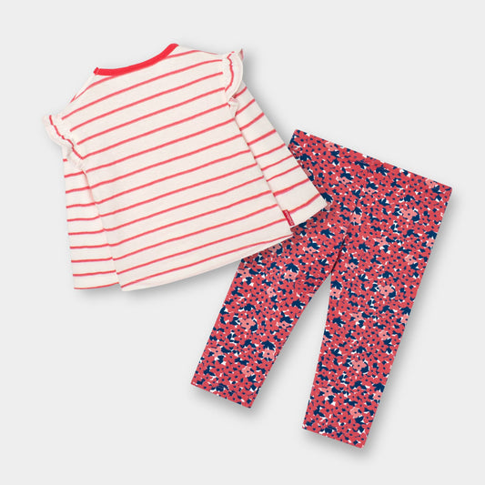 Conjunto Sea Side blusa con leggings mini niña