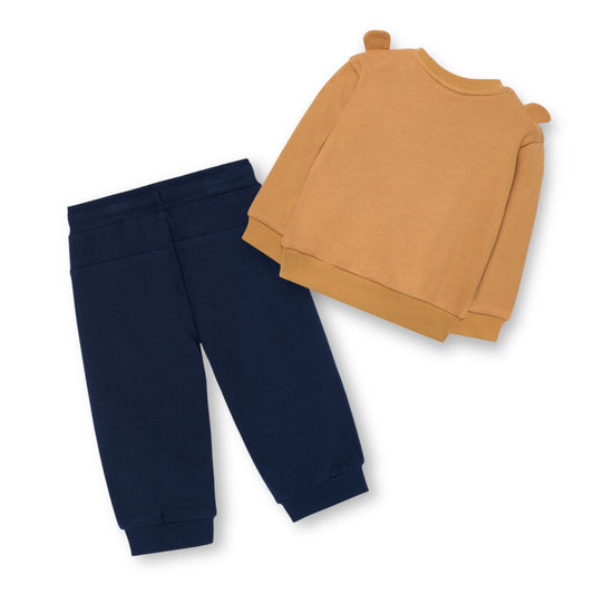 Conjunto sudadera osito con pants mini niño