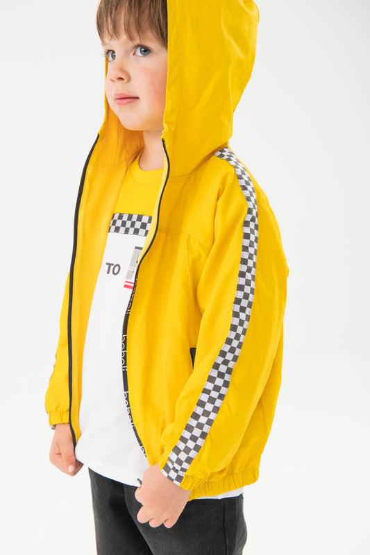 Chamarra impermeable amarillo para mini niño
