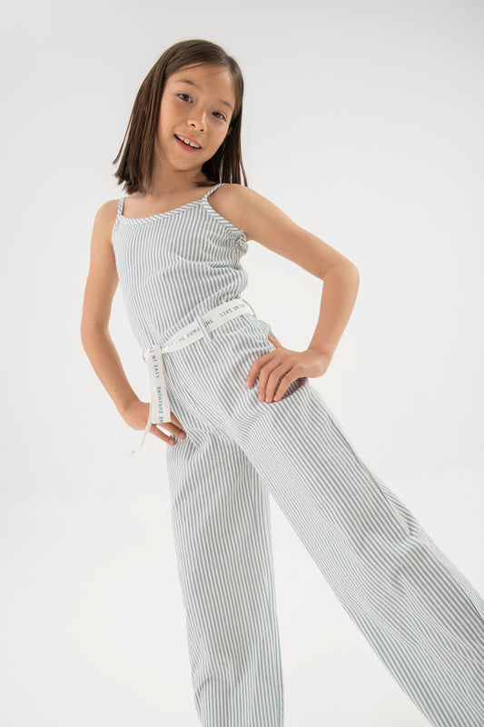 Mono popelín rayas para niña jr