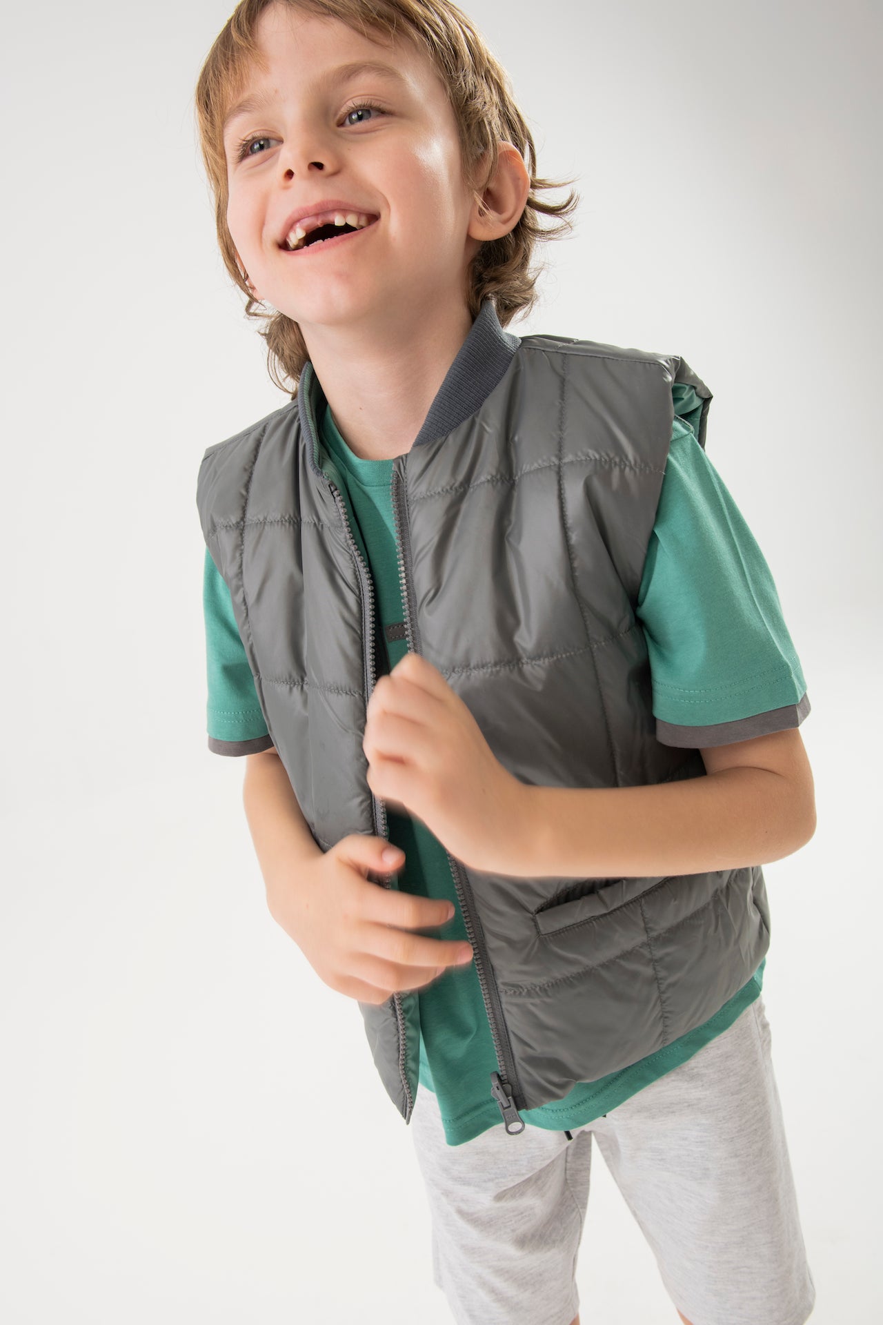 Chaleco acolchado reversible para mini niño y niño jr