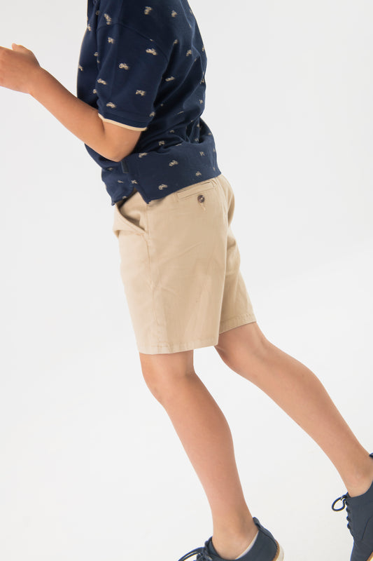 Conjunto polo con bermudas para niño jr