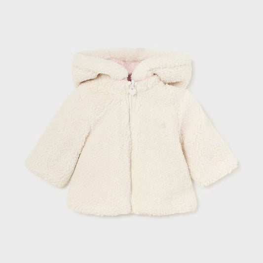 Chamarra reversible rosa recién nacida