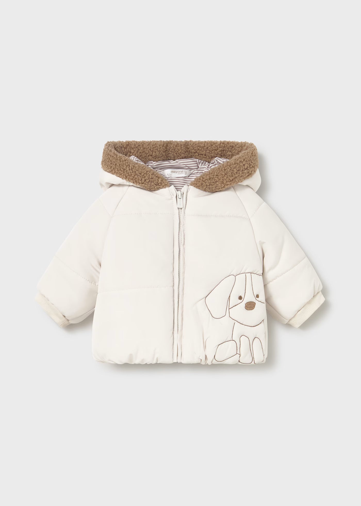 Chamarra reversible beige recién nacido