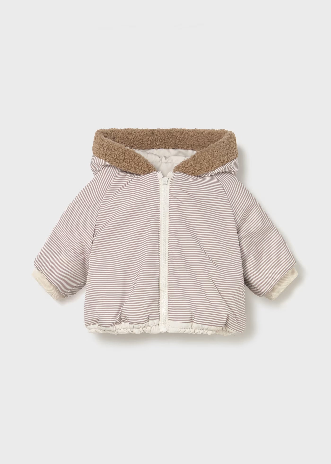 Chamarra reversible beige recién nacido