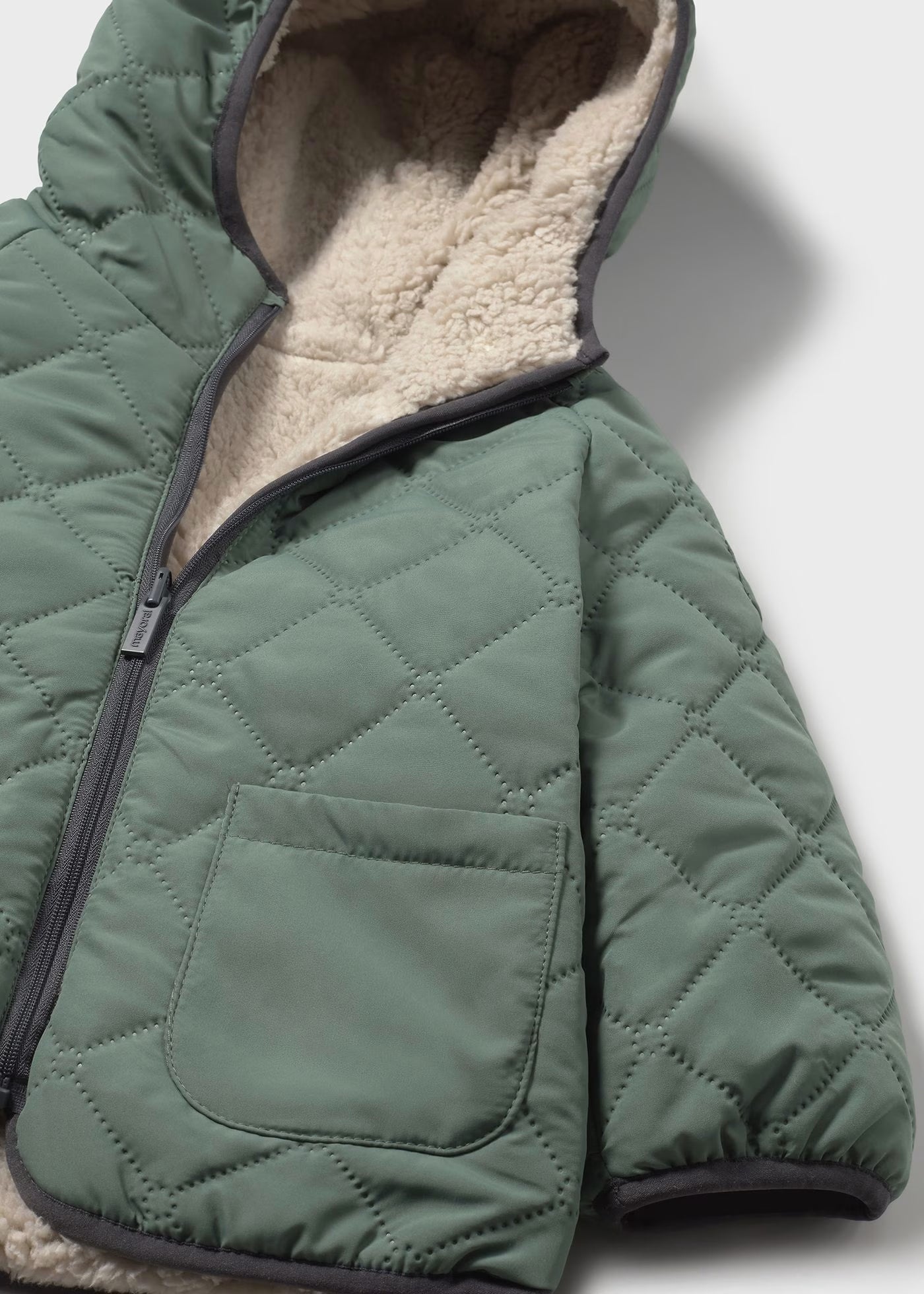 Chamarra reversible verde unisex bebé niño