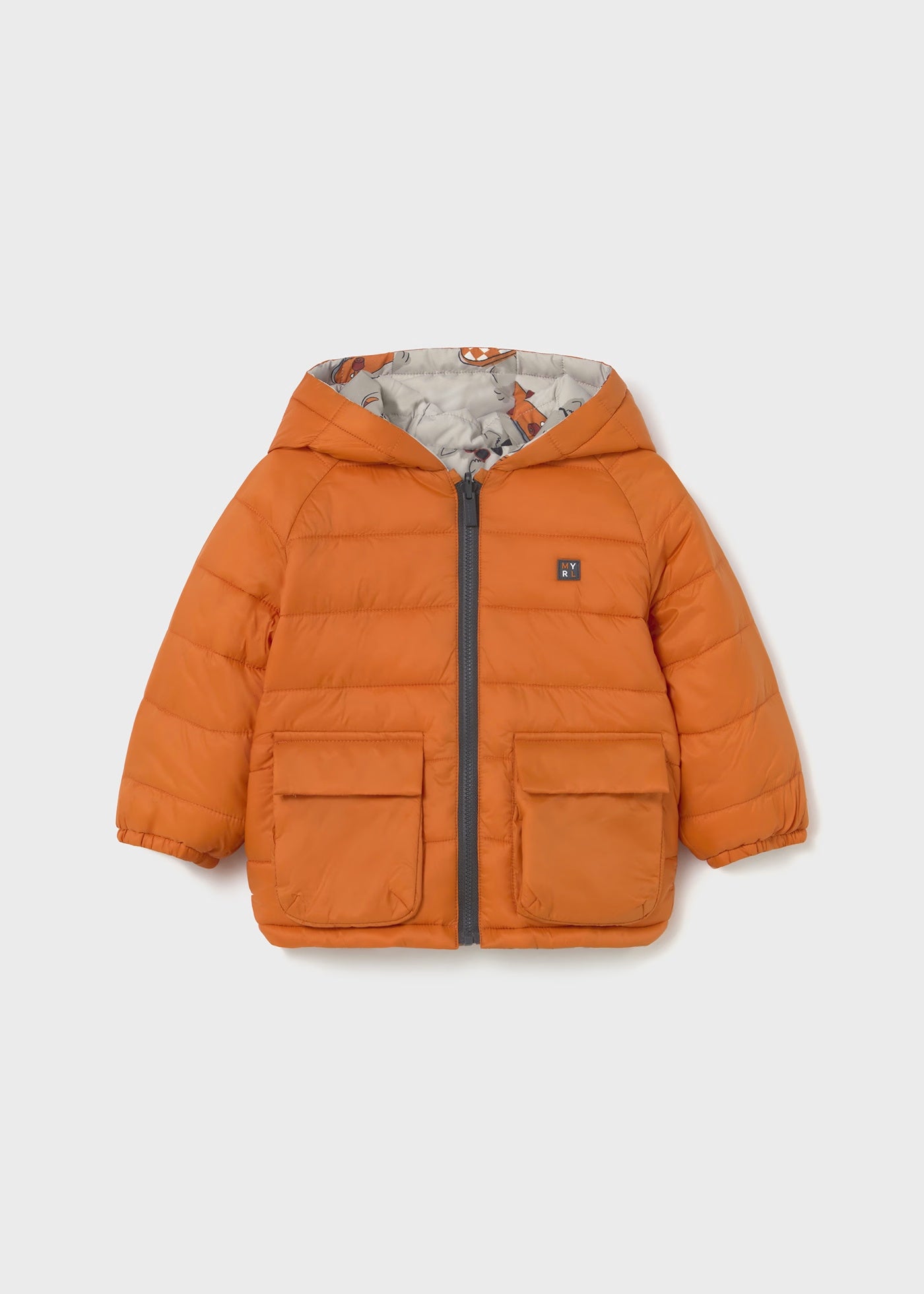 Chamarra naranja reversible soft bebé niño