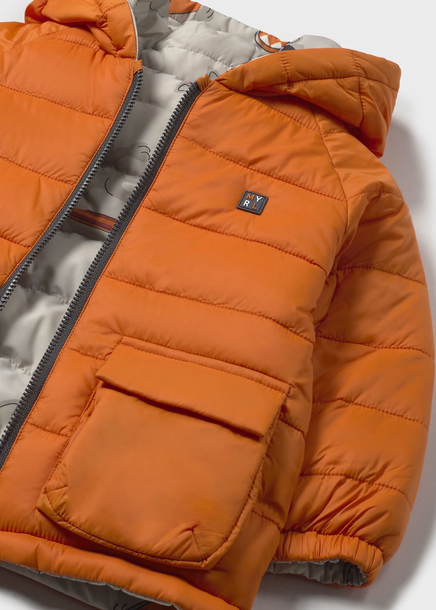 Chamarra naranja reversible soft bebé niño