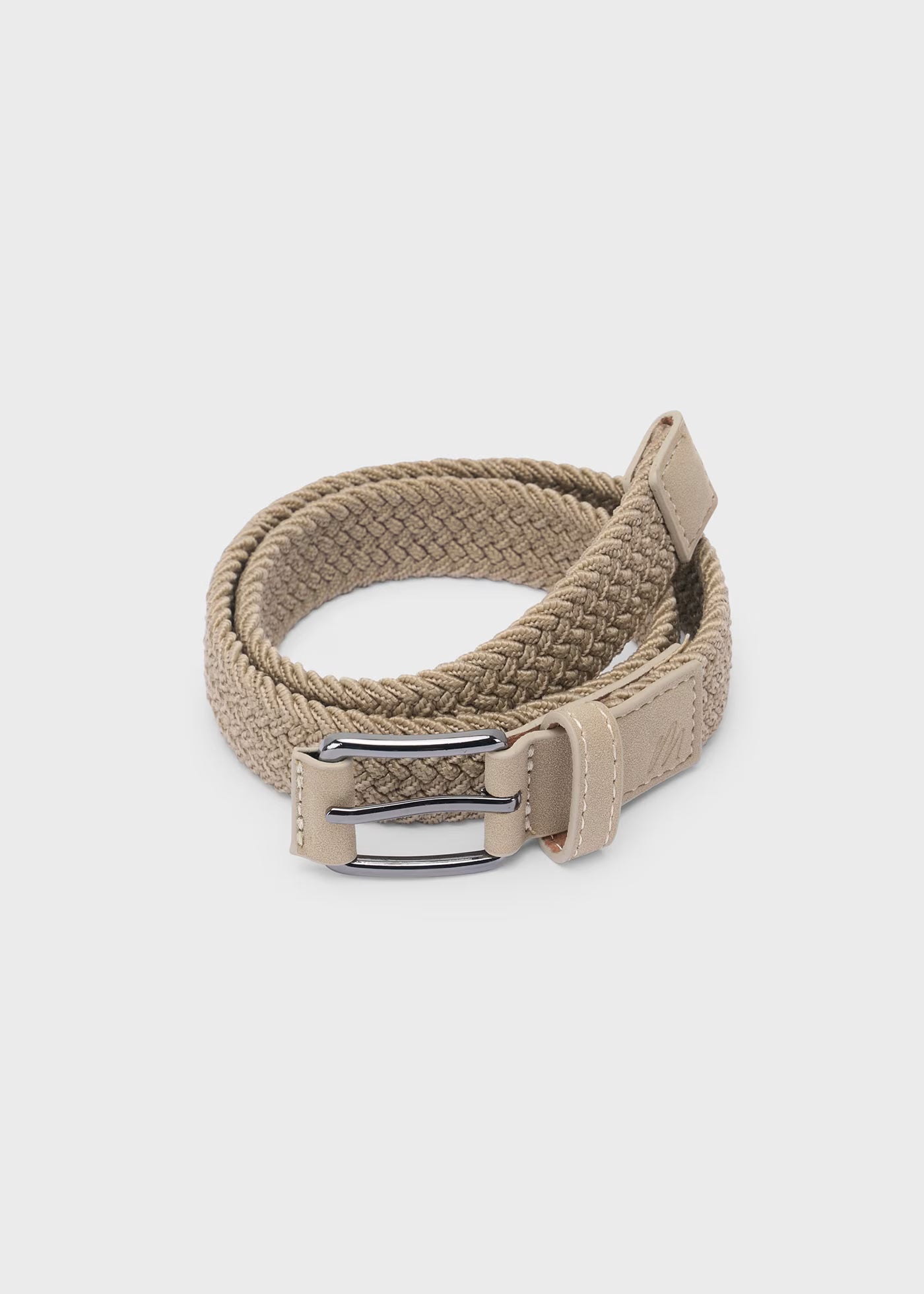 Cinturón trenzado beige mini niño