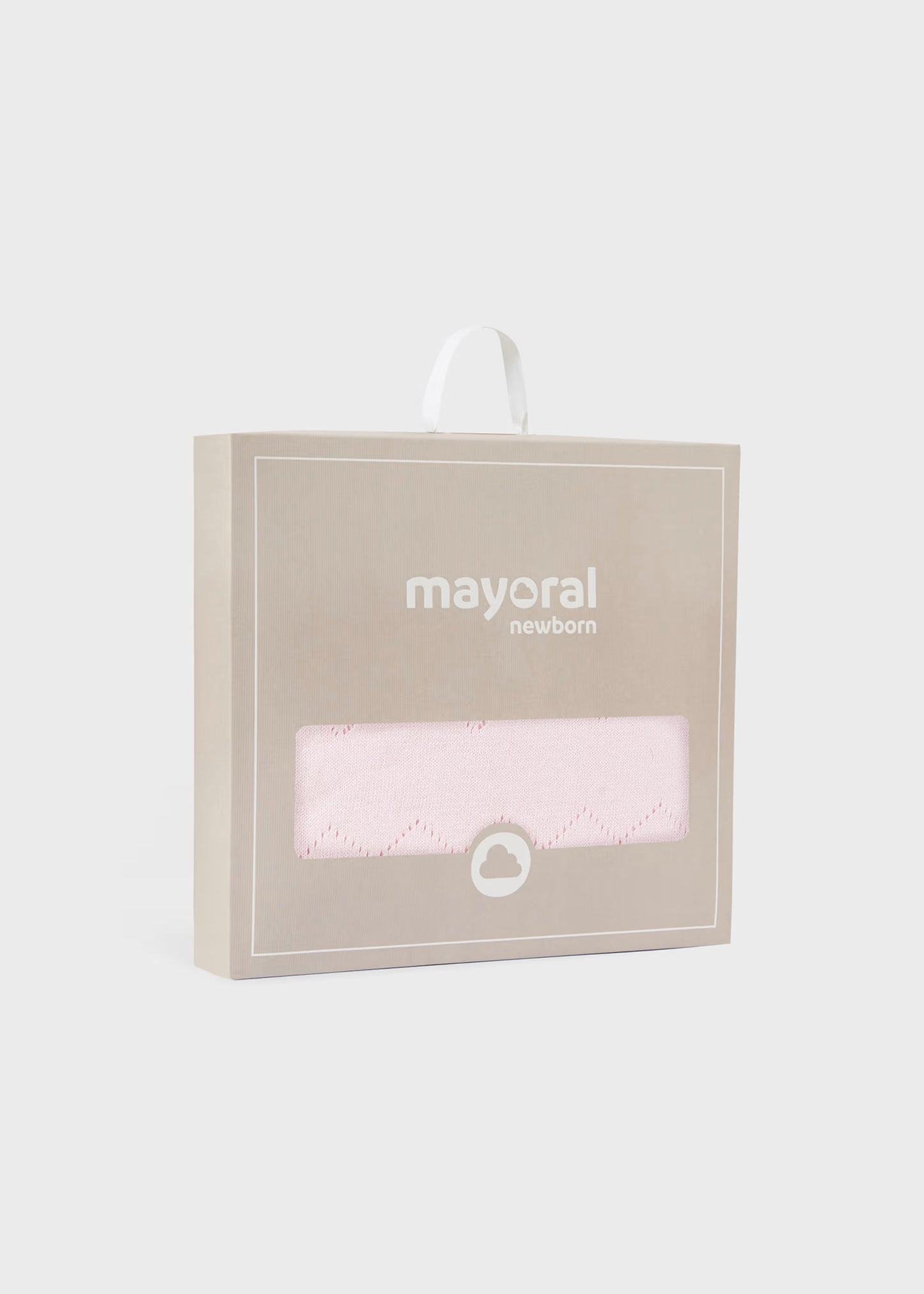 Cobijita rosa tricot bebé recién nacida