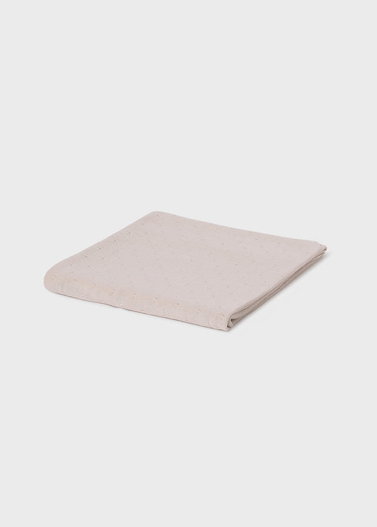 Frazada tricot beige recién nacid@