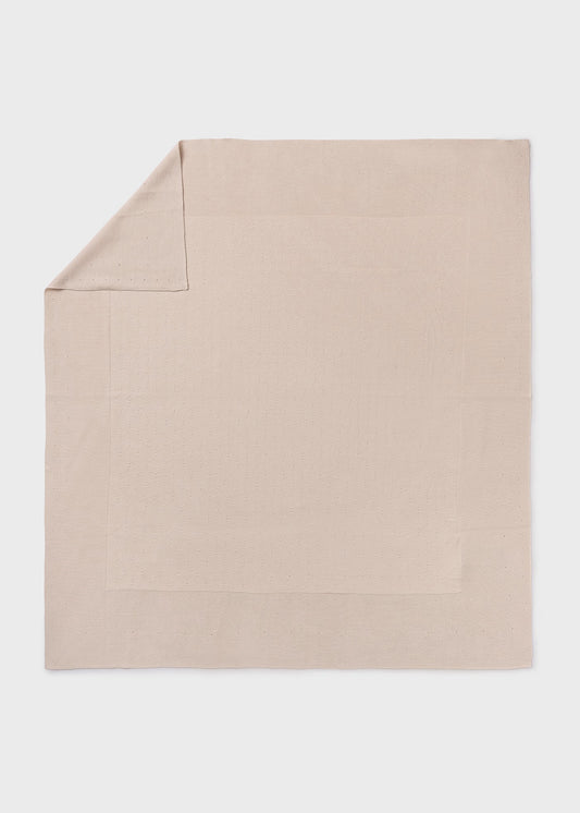Frazada tricot beige recién nacid@