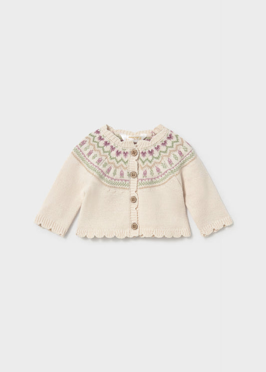 Conjunto 3 piezas falda tricot recién nacida