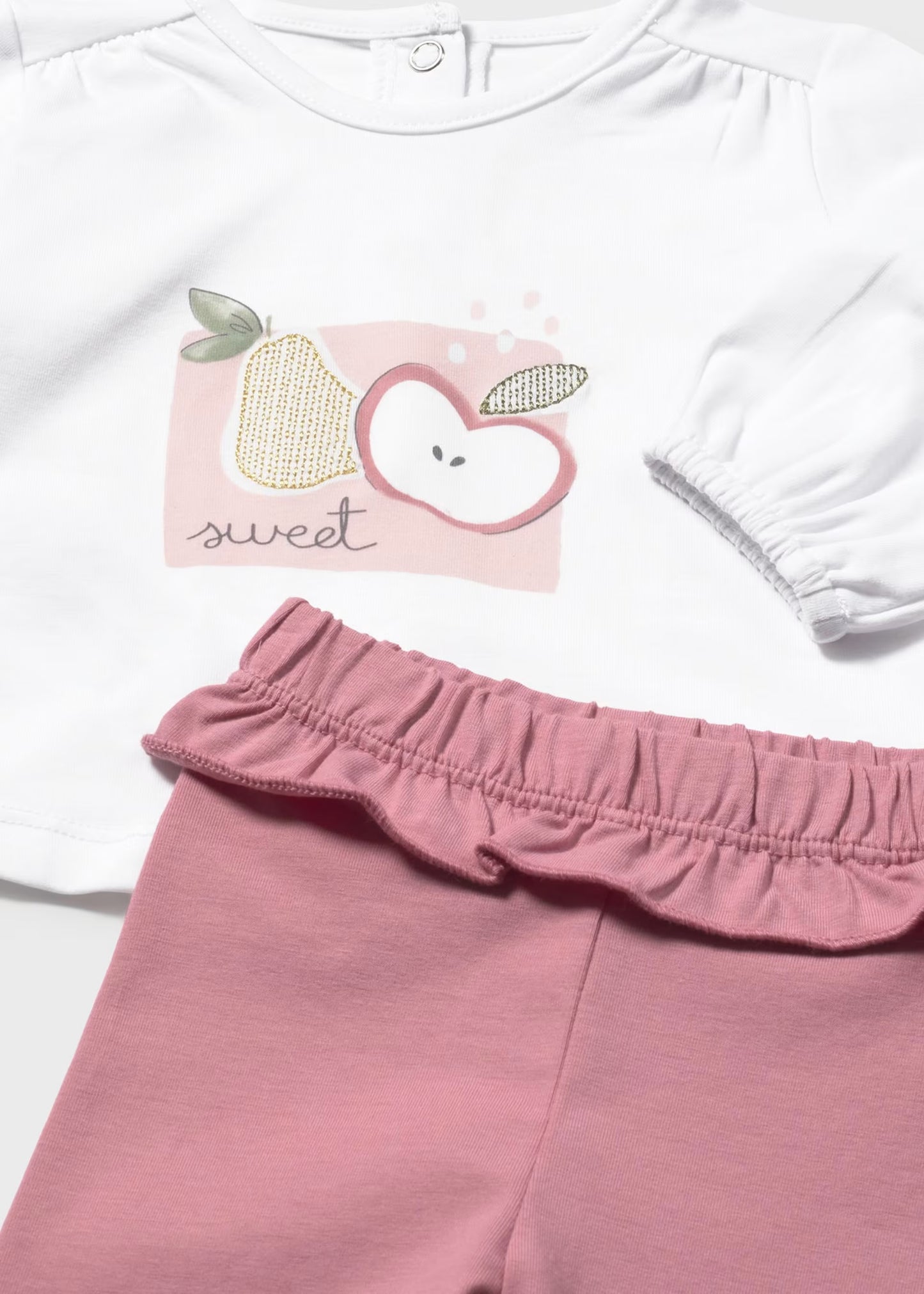 Conjunto 4 piezas leggings rosa recién nacida