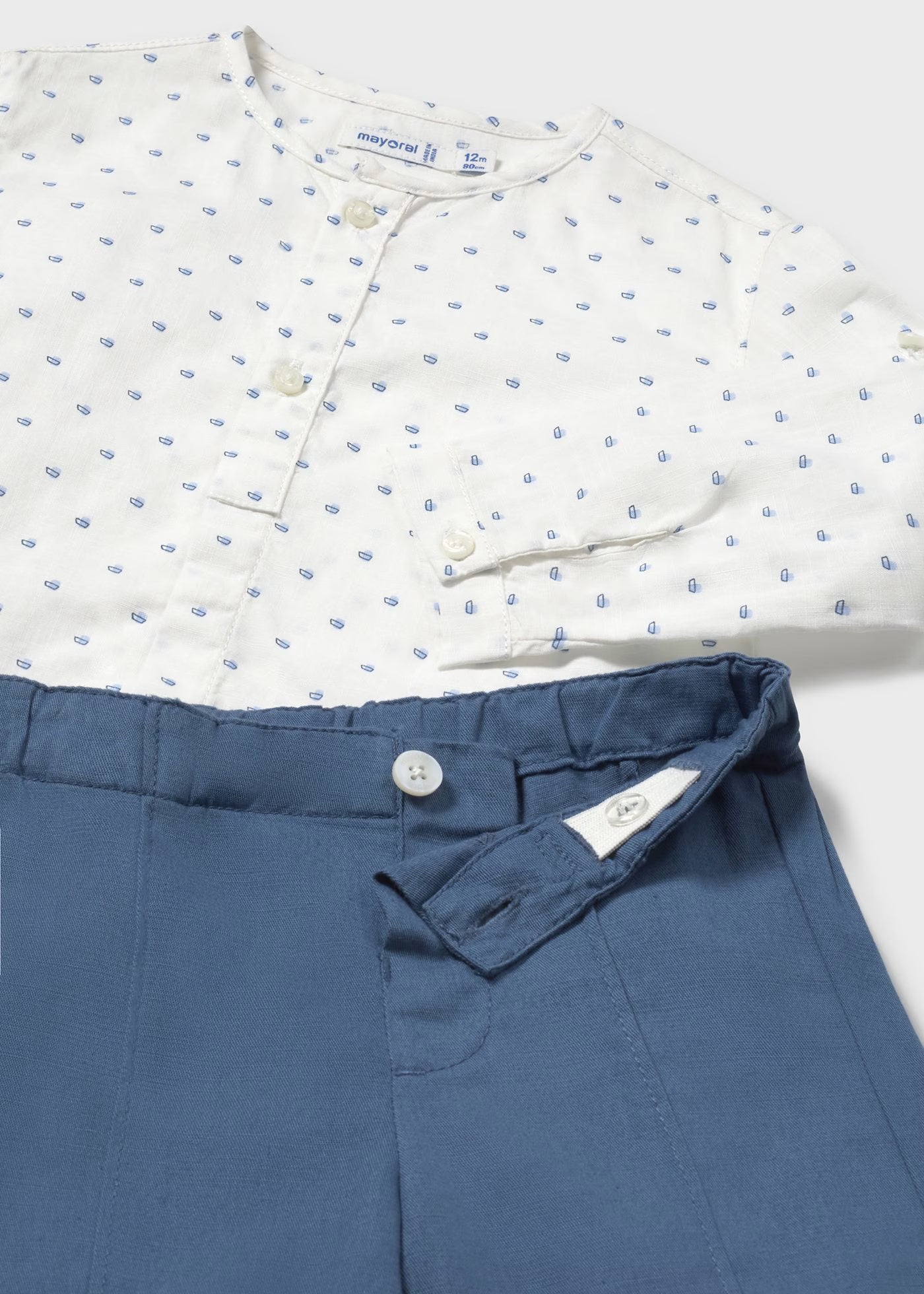 Conjunto camisa con short para bebé niño