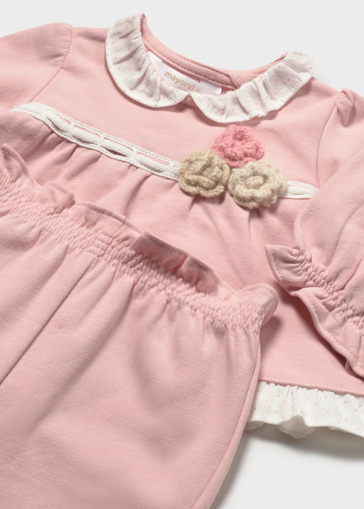 Conjunto blusa y pantalón rosa recién nacida