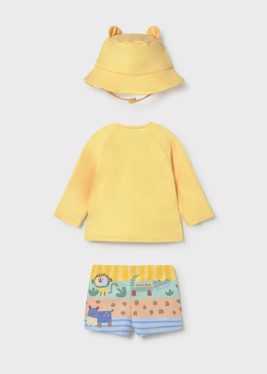 Traje de baño 3 piezas protección solar recién nacido