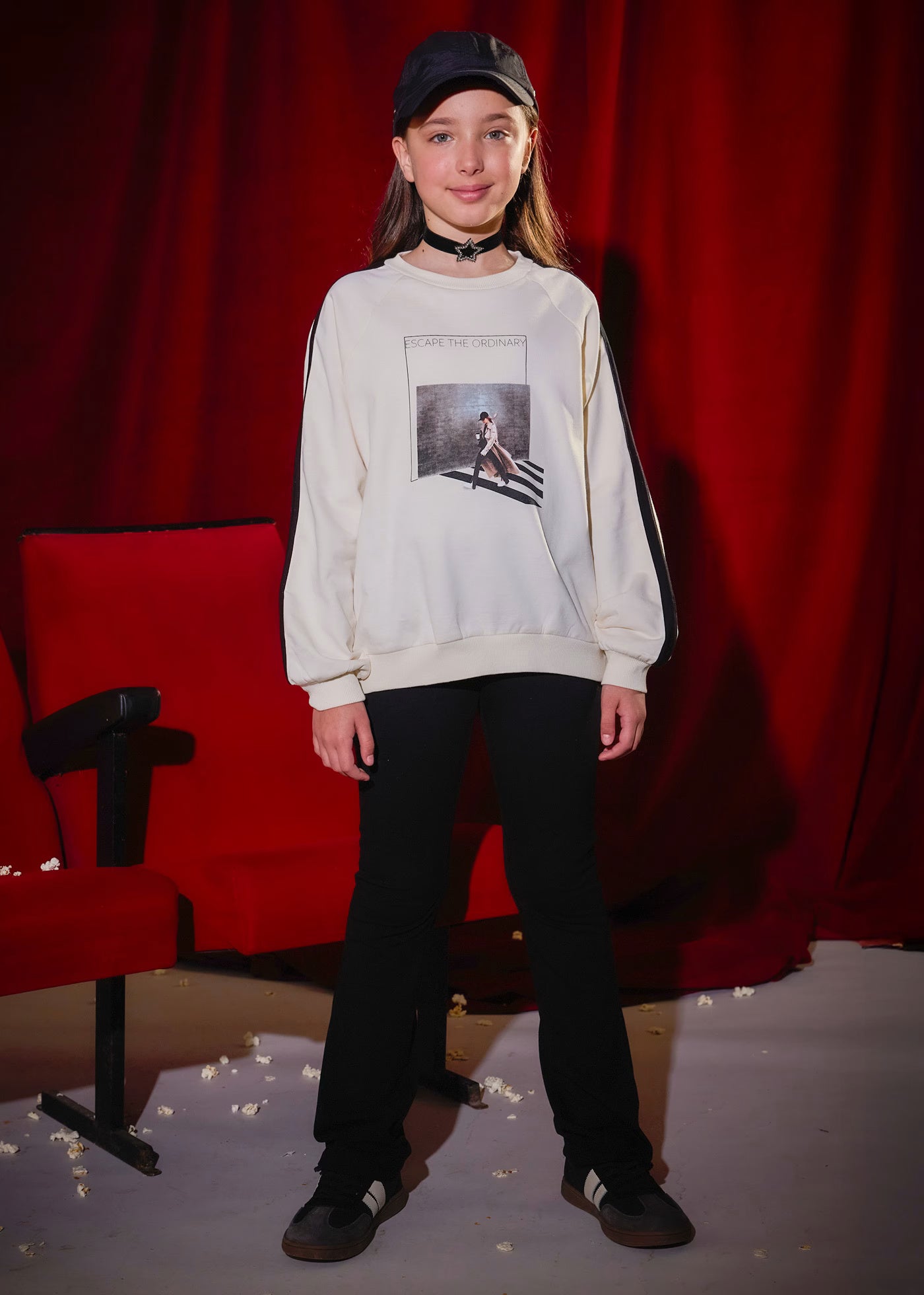 Conjunto legging acampanado y sudadera niña jr