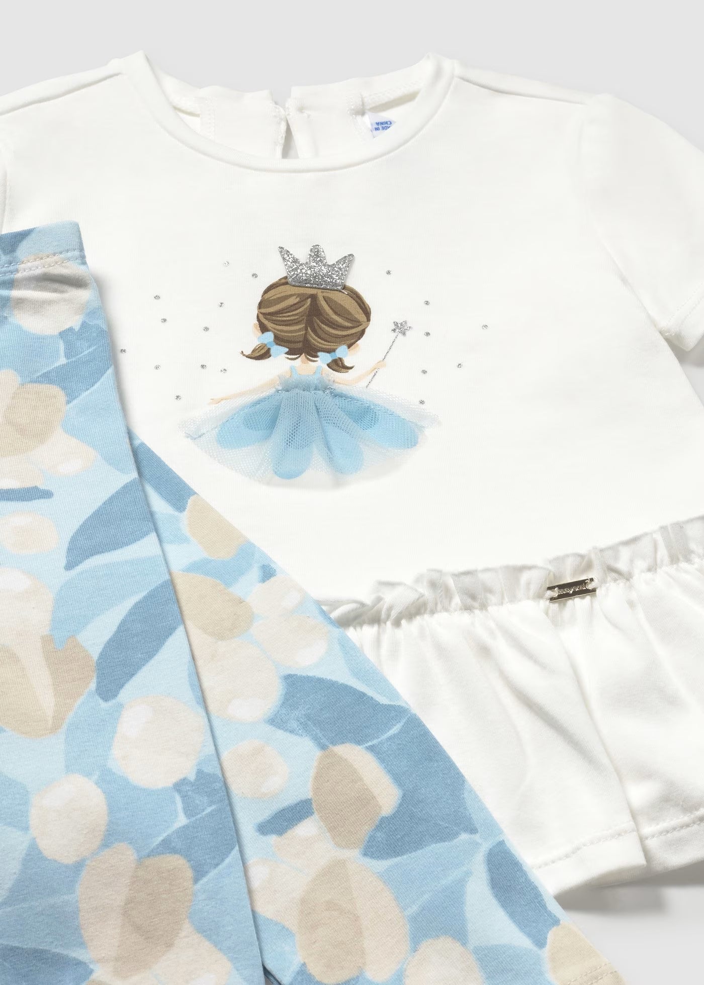 Conjunto leggings estampado azul bebé niña