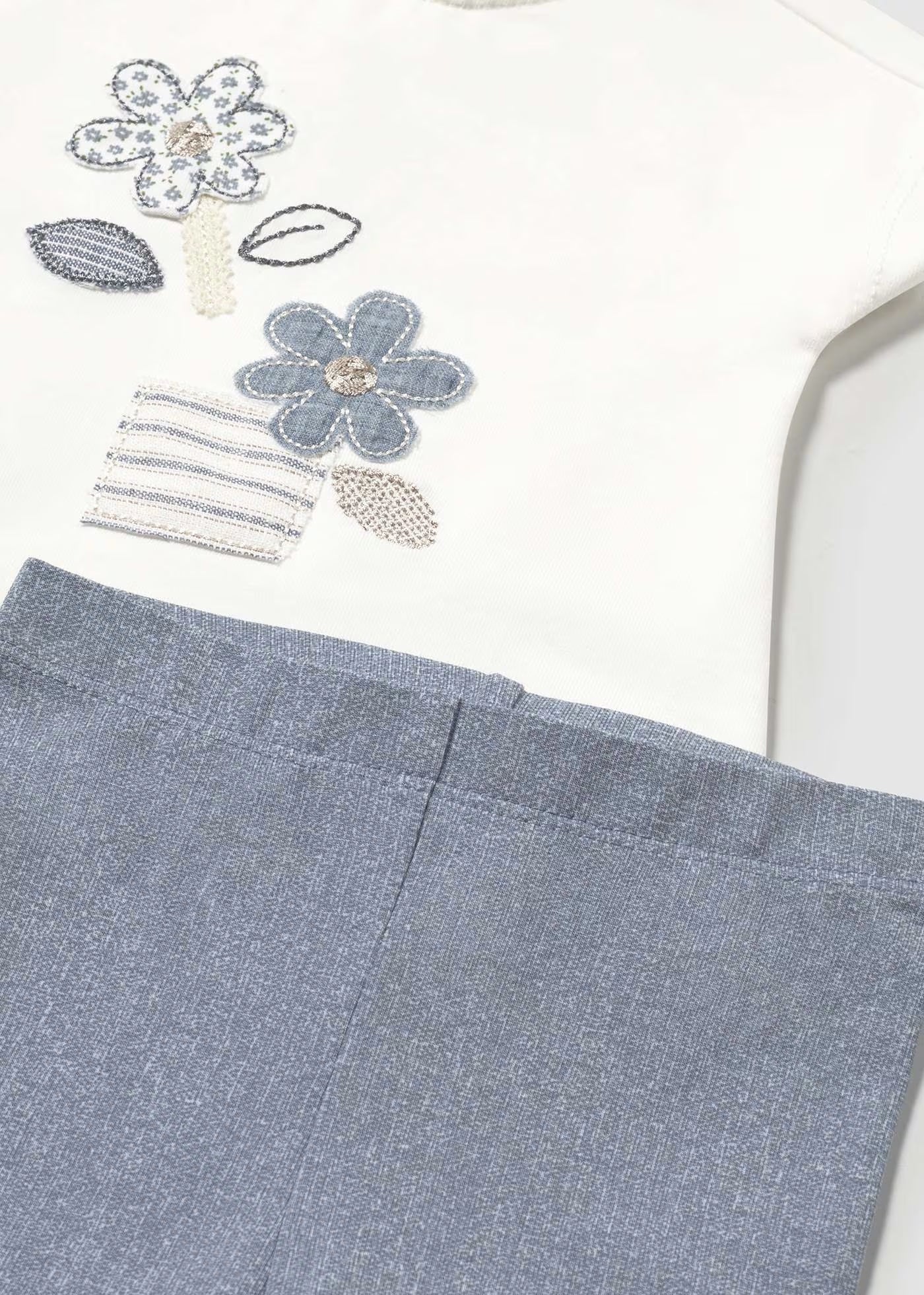 Conjunto leggings 2 piezas azul recién nacida