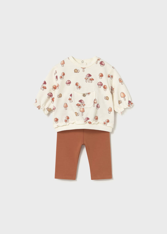 Conjunto leggings 4 piezas caracol recién nacida