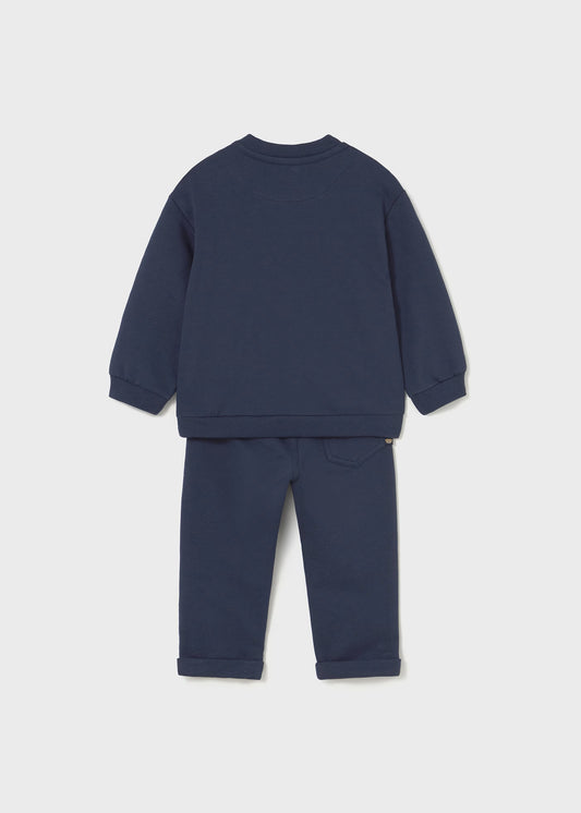 Conjunto de pants osito azul marino bebé niño