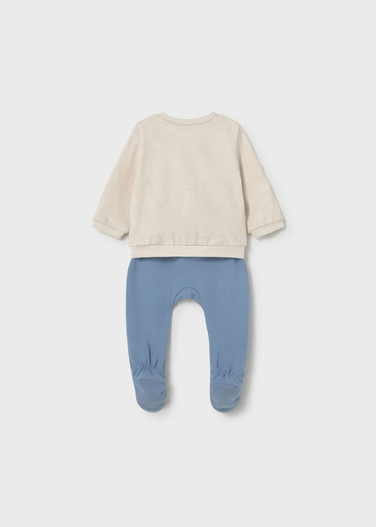 Conjunto pantalón y sudadera azul recién nacido