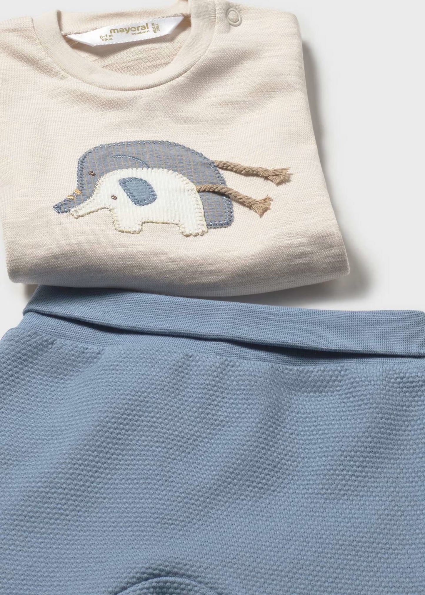 Conjunto pantalón y sudadera azul recién nacido