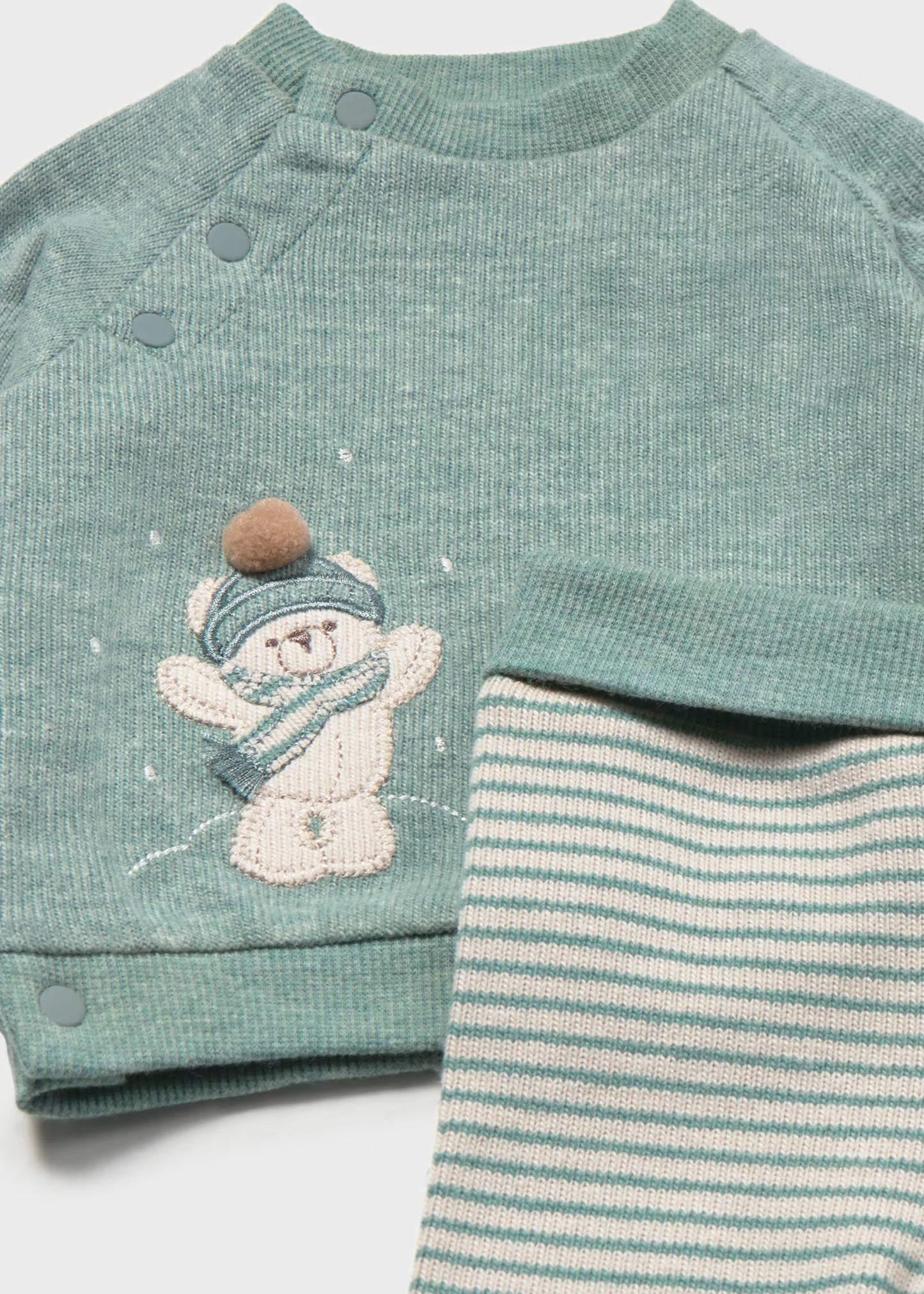 Conjunto pantalón y sudadera aqua recién nacido