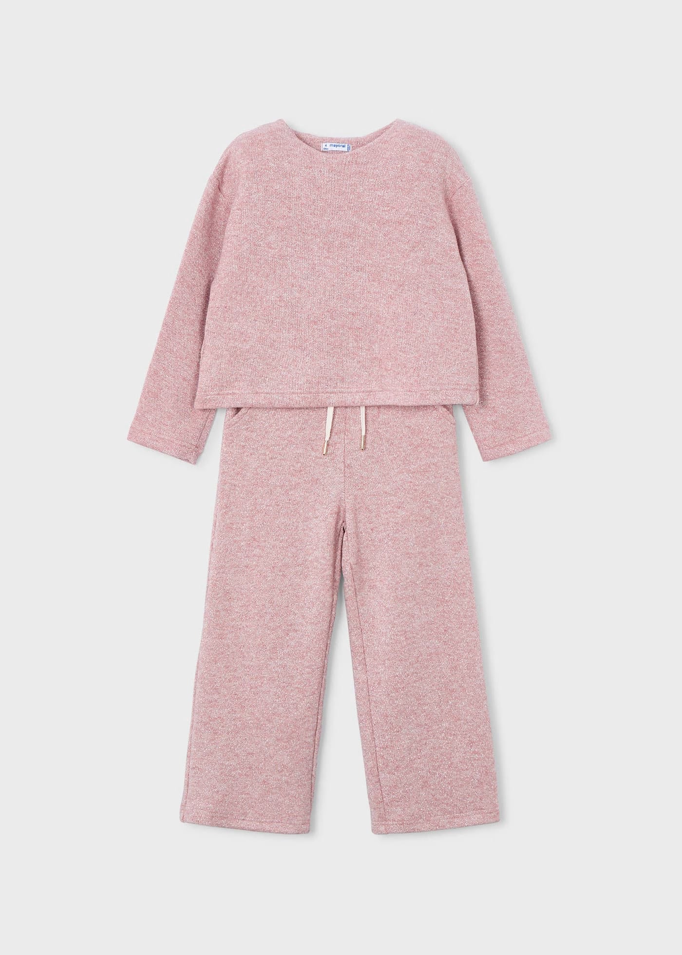 Conjunto pantalón y suéter tricot mini niña
