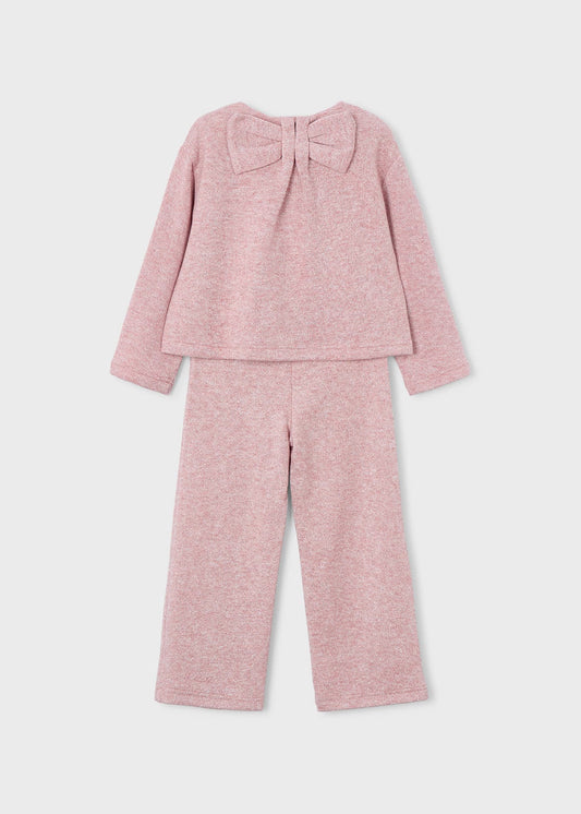 Conjunto pantalón y suéter tricot mini niña