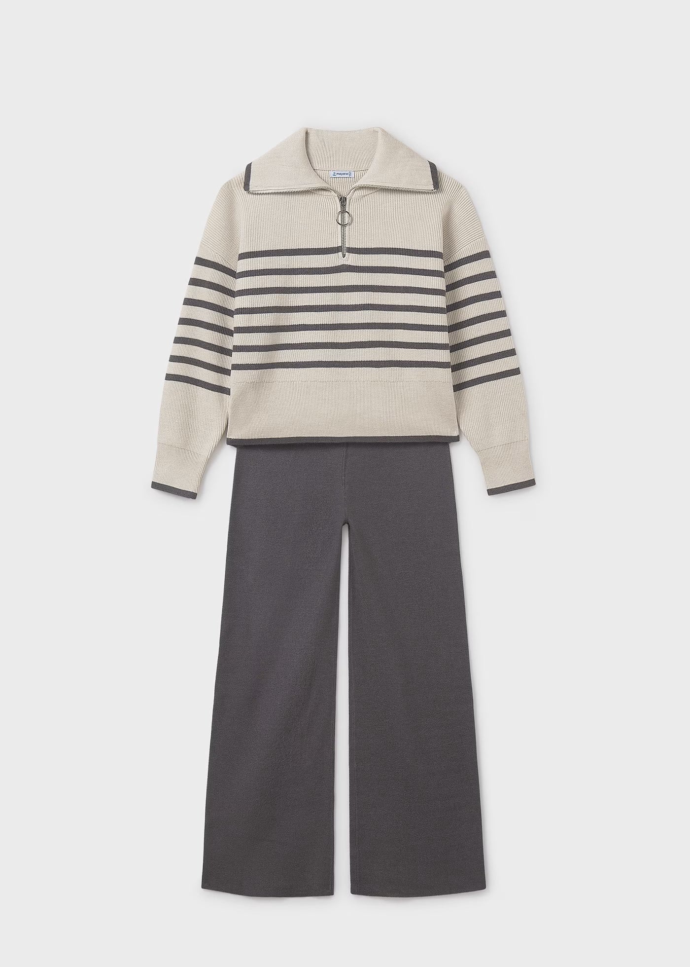 Conjunto pantalón y suéter rayas niña jr
