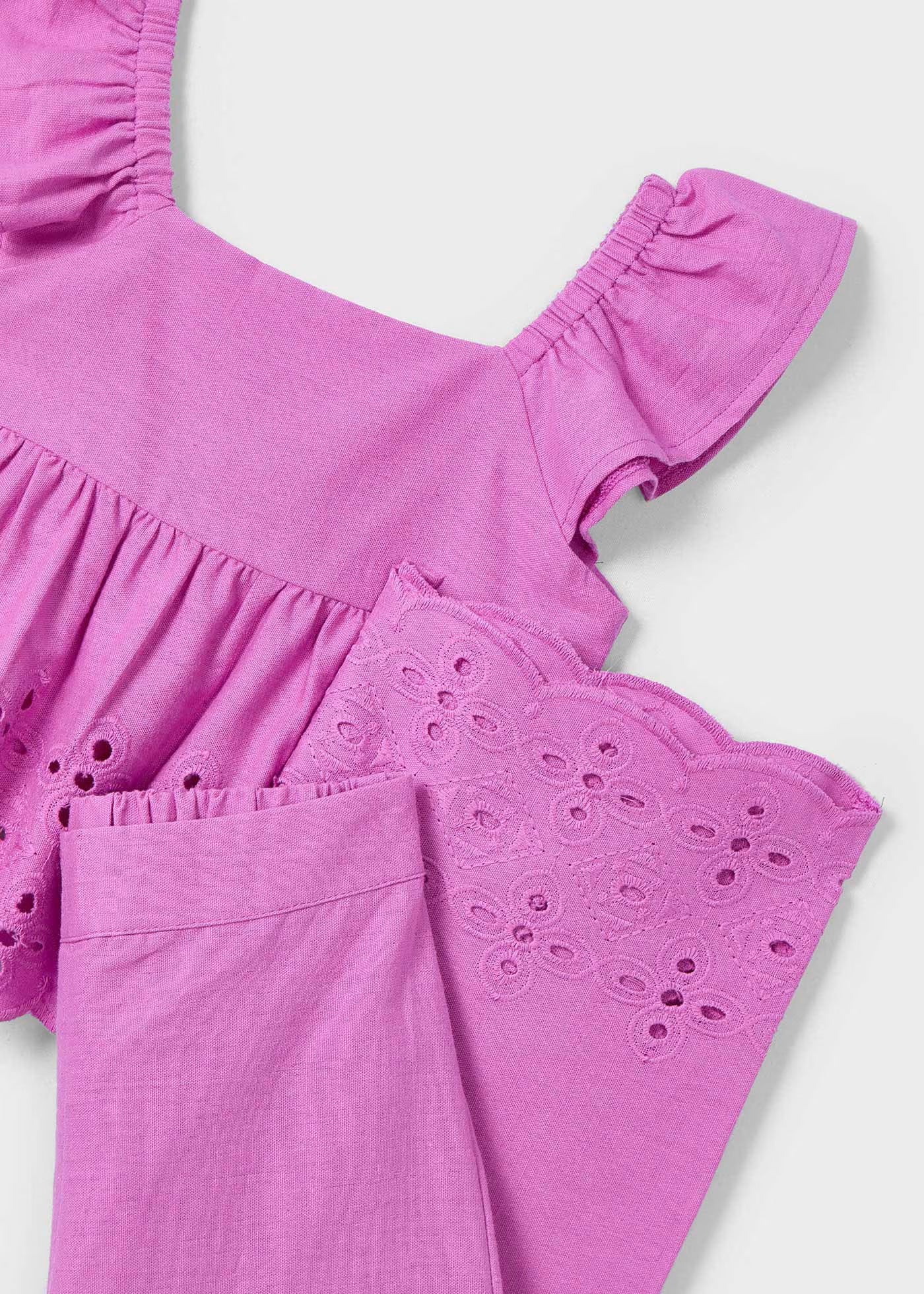 Conjunto blusa con pantalón orquídea mini niña