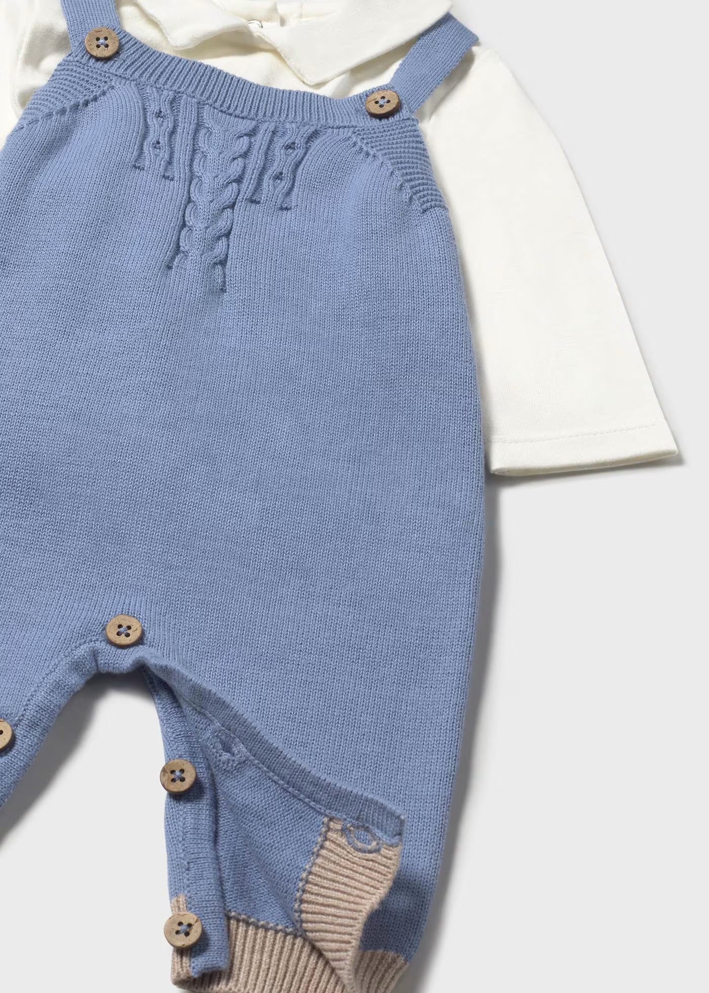 Conjunto peto 3 piezas azul recién nacido
