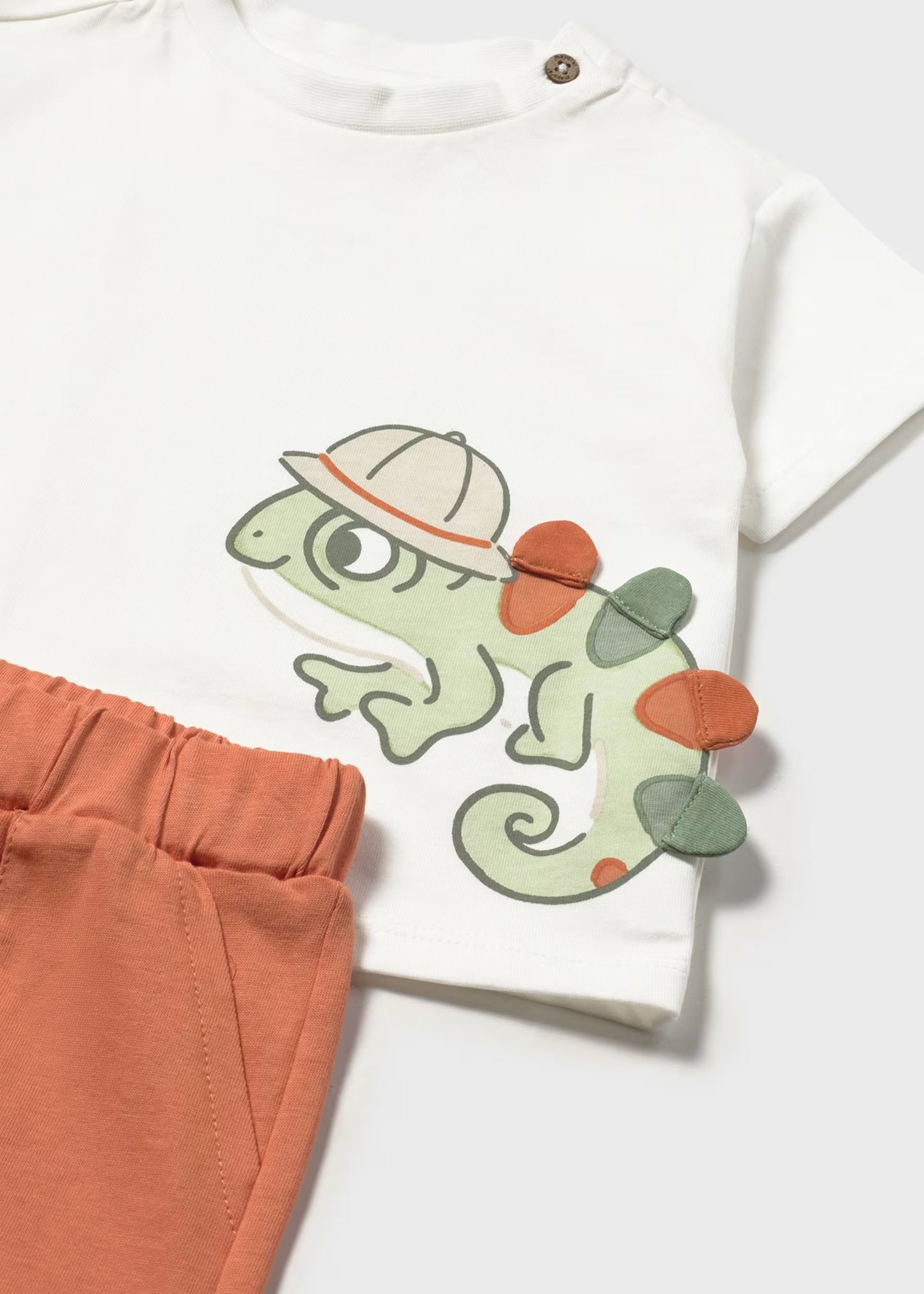 Conjunto camaleón short y playera interactiva bebé niño