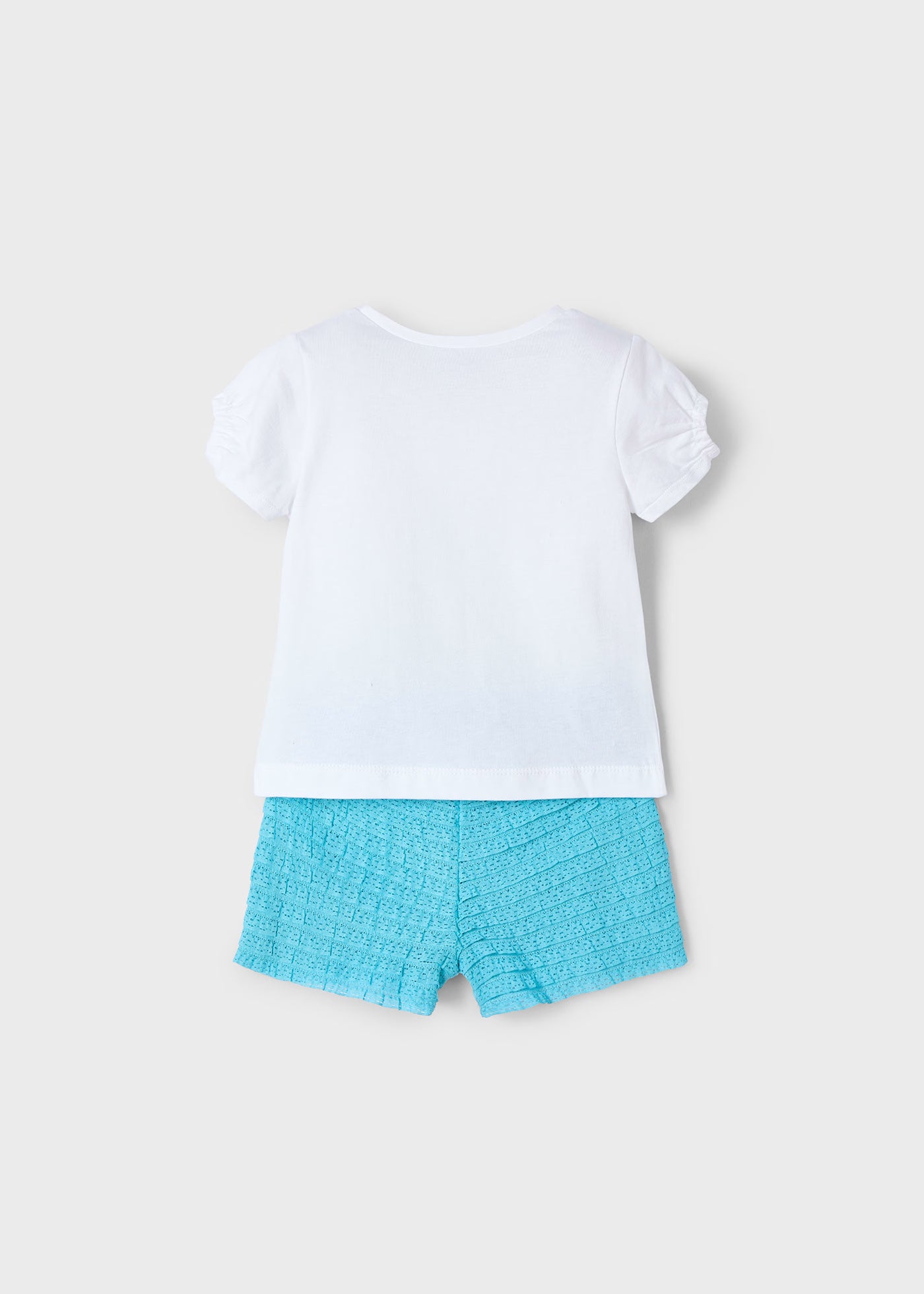 Conjunto blusa con short azul mini niña