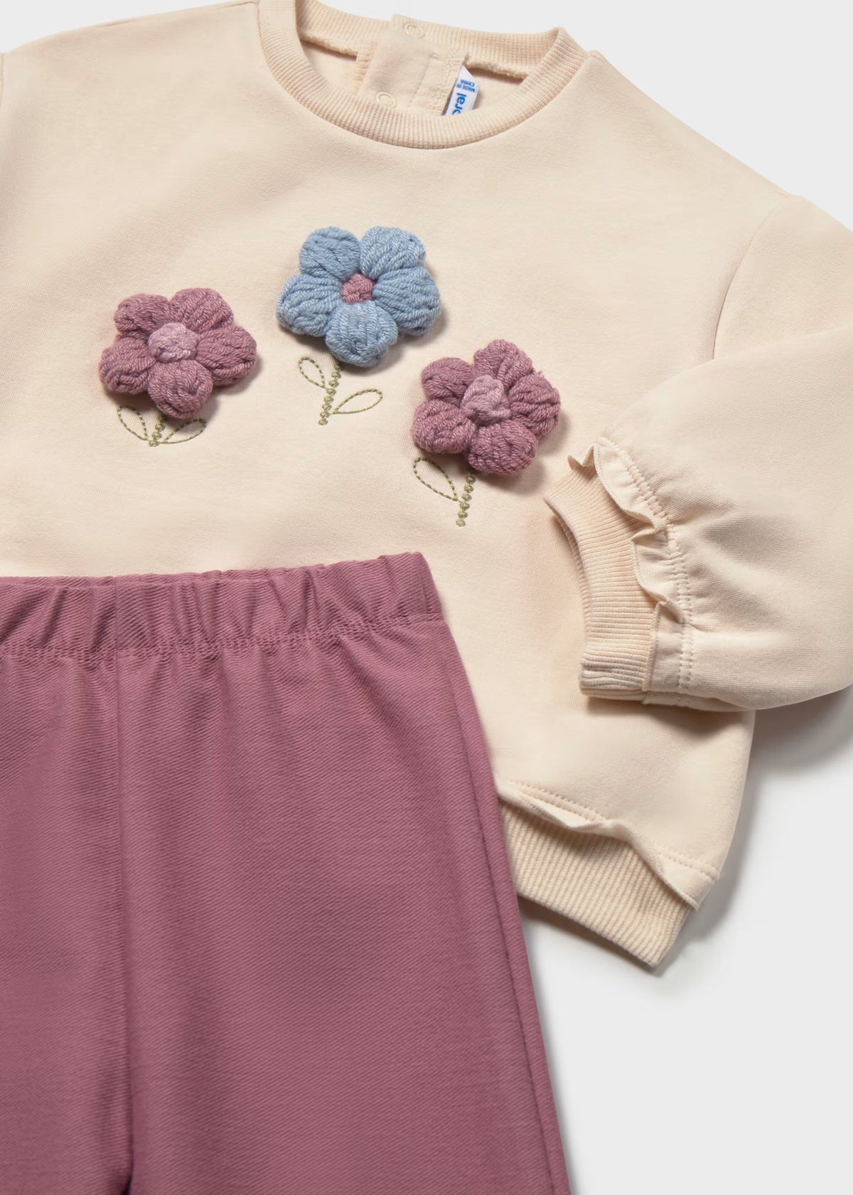Conjunto sudadera y pantalón violeta bebé niña