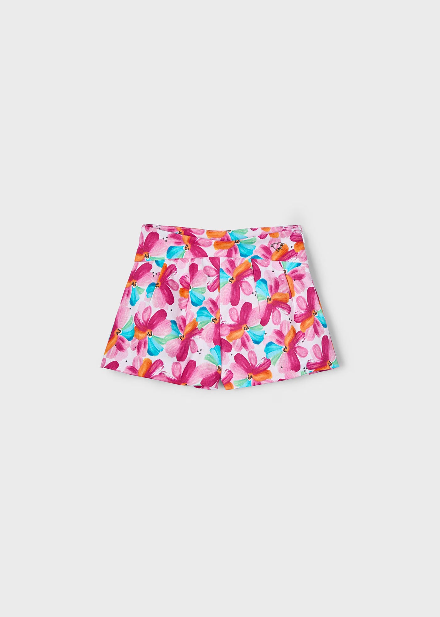 Conjunto blusa estampada con short mini niña