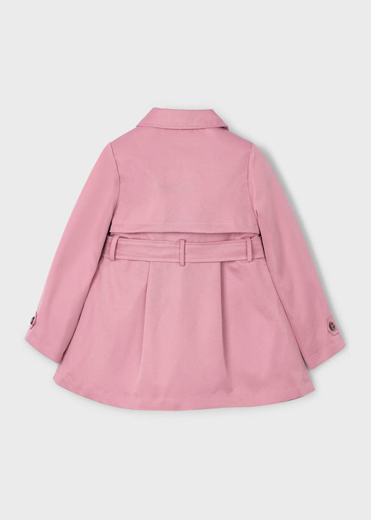Gabardina rosa mini niña