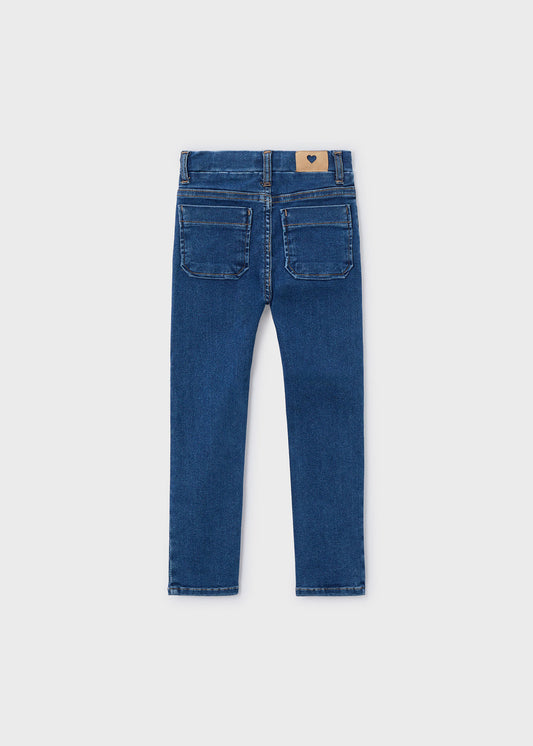 Pantalón mezclilla stretch azul mini niña