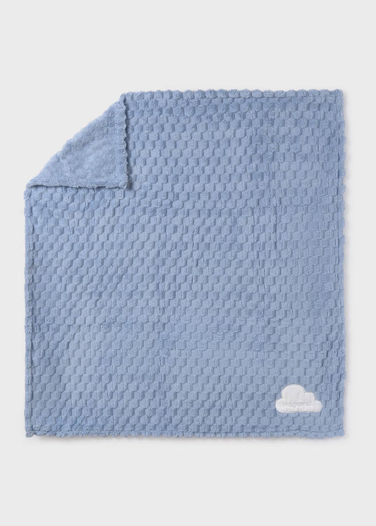 Cobija pelo azul recién nacido